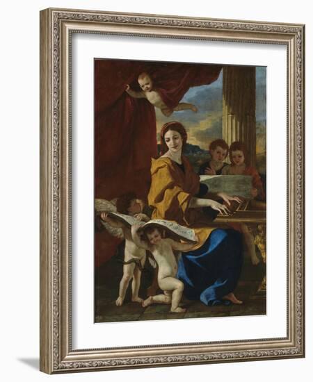 Saint Cecilia, C. 1635-Nicolas Poussin-Framed Giclee Print