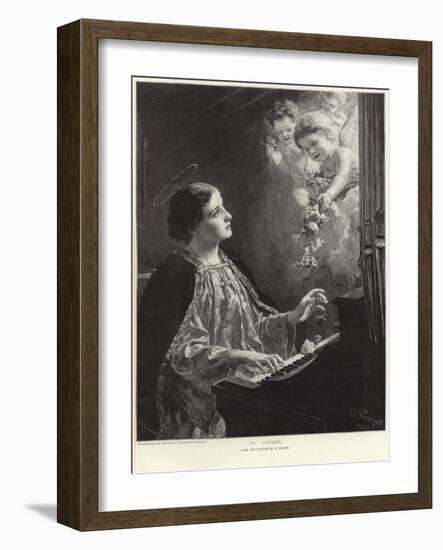 Saint Cecilia-German School-Framed Giclee Print