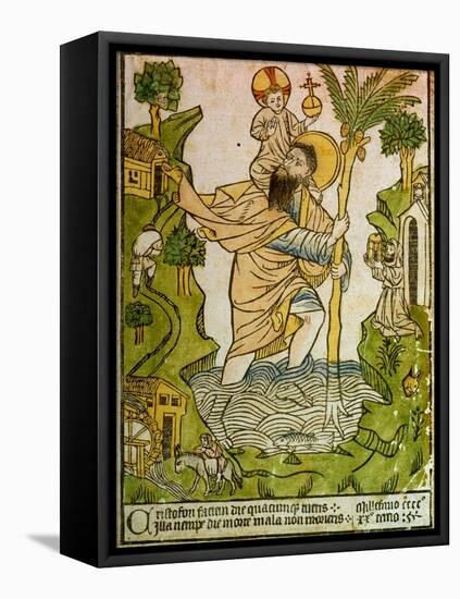 Saint Christopher, 1423-null-Framed Premier Image Canvas