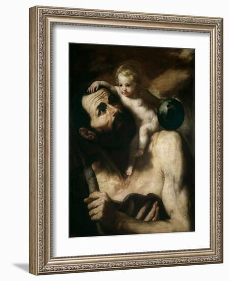 Saint Christopher, 1637-Jusepe de Ribera-Framed Giclee Print