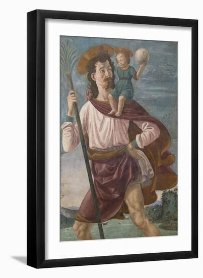 Saint Christopher and the Infant Christ Mural-Domenico Ghirlandaio-Framed Art Print