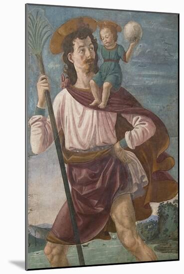 Saint Christopher and the Infant Christ Mural-Domenico Ghirlandaio-Mounted Art Print
