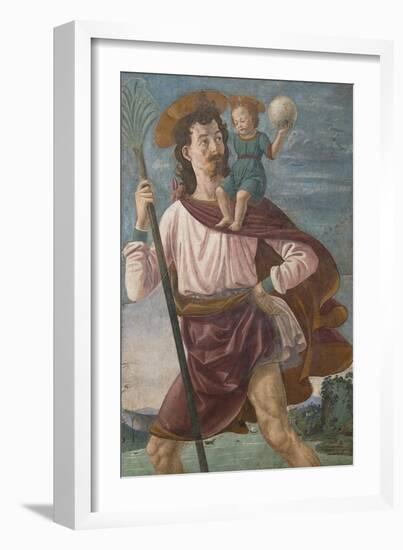 Saint Christopher and the Infant Christ Mural-Domenico Ghirlandaio-Framed Premium Giclee Print
