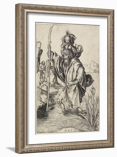 Saint Christopher, C. 1475-1480-Martin Schongauer-Framed Giclee Print