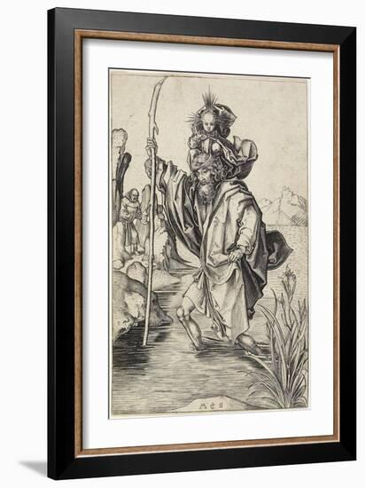 Saint Christopher, C. 1475-1480-Martin Schongauer-Framed Giclee Print