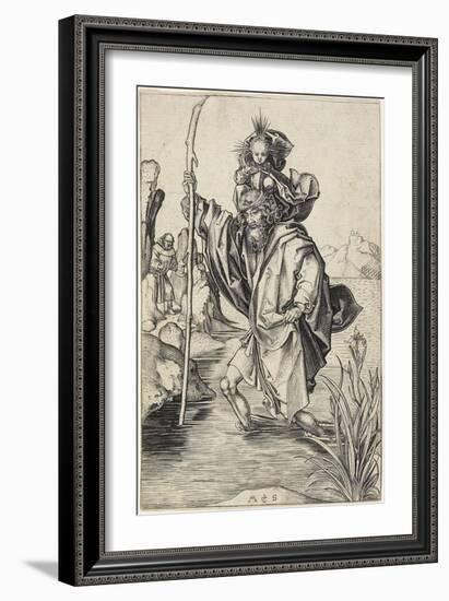 Saint Christopher, C. 1475-1480-Martin Schongauer-Framed Giclee Print