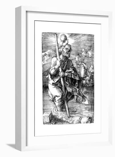 Saint Christopher Facing Right, 1521-Albrecht Dürer-Framed Giclee Print