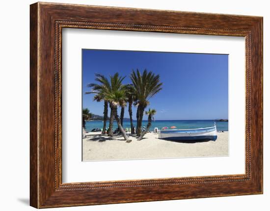 Saint-Clair Beach, Le Lavandou, Var, Provence-Alpes-Cote D'Azur, Provence, France, Europe-Stuart Black-Framed Photographic Print