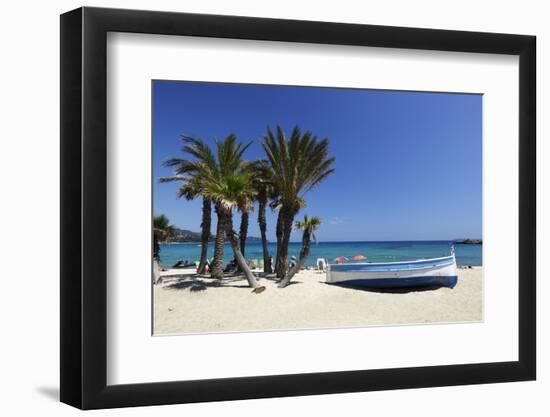 Saint-Clair Beach, Le Lavandou, Var, Provence-Alpes-Cote D'Azur, Provence, France, Europe-Stuart Black-Framed Photographic Print