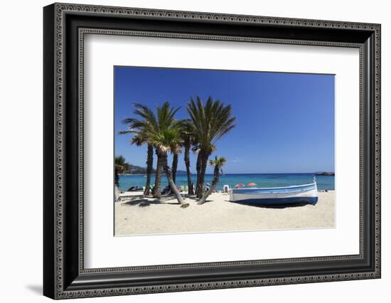 Saint-Clair Beach, Le Lavandou, Var, Provence-Alpes-Cote D'Azur, Provence, France, Europe-Stuart Black-Framed Photographic Print