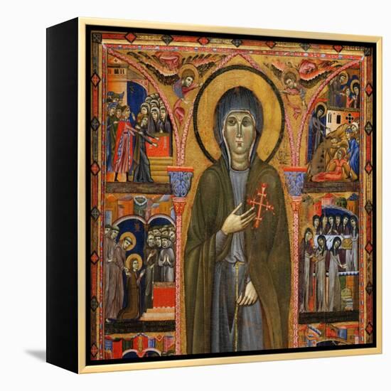 Saint Clare and Scenes from Her Life: Upper Side-Master Of St. Chiara-Framed Premier Image Canvas
