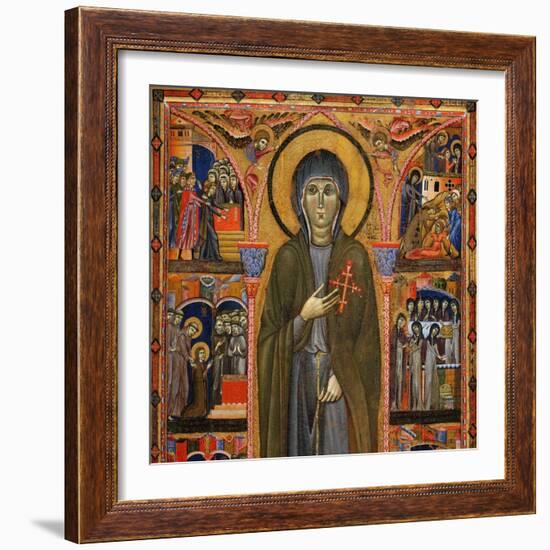 Saint Clare and Scenes from Her Life: Upper Side-Master Of St. Chiara-Framed Giclee Print