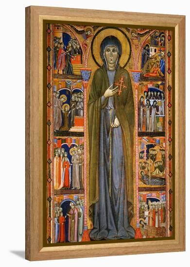 Saint Clare and Scenes from Her Life-Master Of St. Chiara-Framed Premier Image Canvas