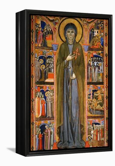 Saint Clare and Scenes from Her Life-Master Of St. Chiara-Framed Premier Image Canvas