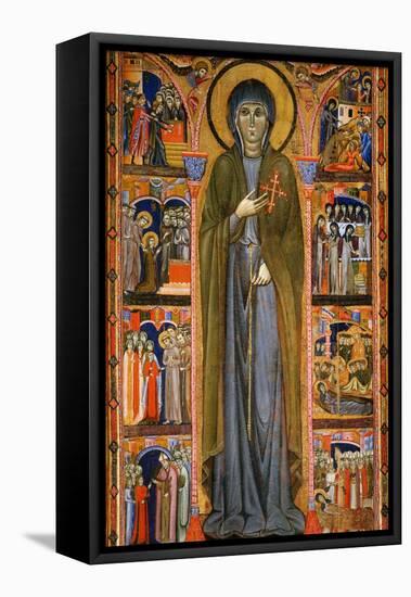 Saint Clare and Scenes from Her Life-Master Of St. Chiara-Framed Premier Image Canvas