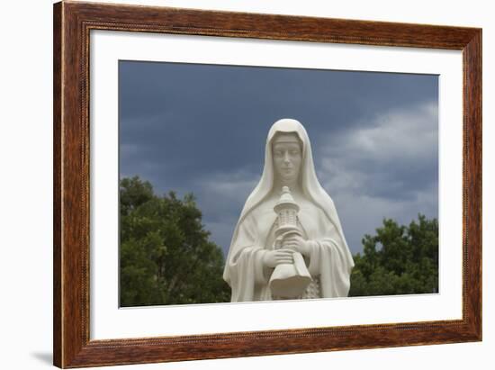 Saint Clare Statue, St. Francis of Assisi Churchyard, Ranchos De Taos, New Mexico-null-Framed Photographic Print