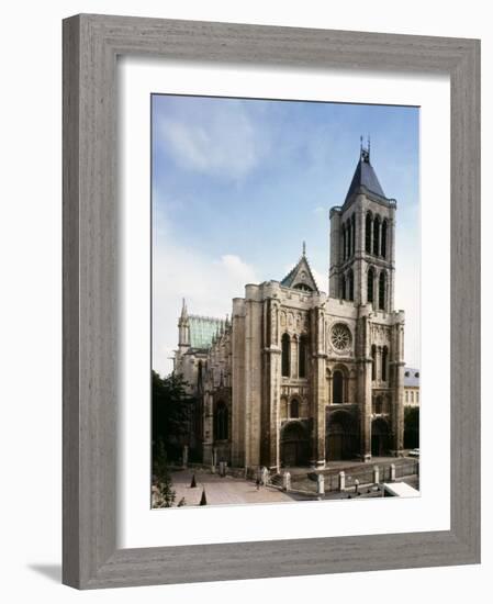 Saint-Denis Cathedral, Gothic, founded 1137 by Abbot Suger-null-Framed Photographic Print