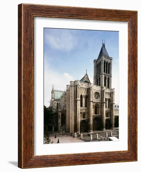 Saint-Denis Cathedral, Gothic, founded 1137 by Abbot Suger-null-Framed Photographic Print