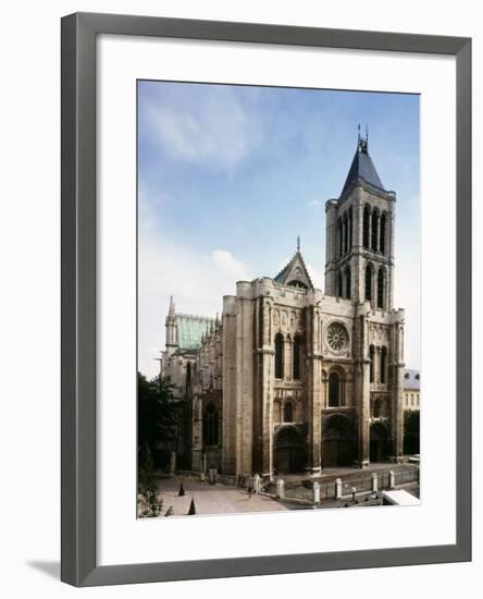 Saint-Denis Cathedral, Gothic, founded 1137 by Abbot Suger-null-Framed Photographic Print