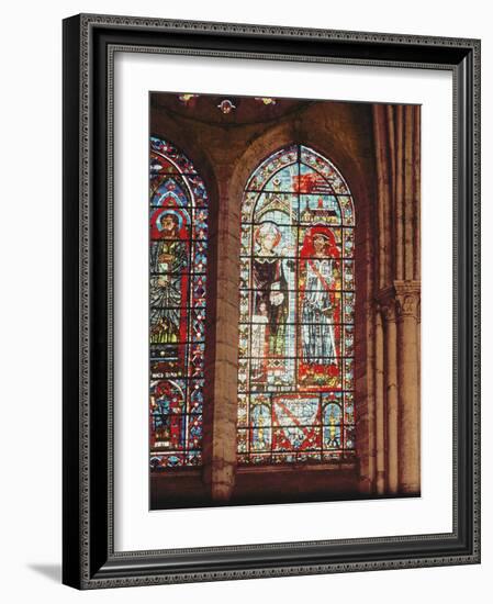 Saint Denis Gives the Oriflamme to Clement, Marechal De Metz-French School-Framed Giclee Print