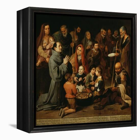 Saint Diego of Alcala Distributing Bread to the Poor-Bartolome Esteban Murillo-Framed Premier Image Canvas