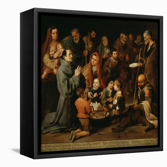 Saint Diego of Alcala Distributing Bread to the Poor-Bartolome Esteban Murillo-Framed Premier Image Canvas