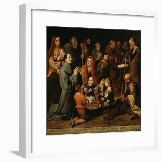 Saint Diego of Alcala Distributing Bread to the Poor-Bartolome Esteban Murillo-Framed Giclee Print