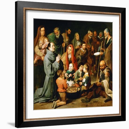 Saint Diego of Alcala Feeding the Poor, 1645-1646-Bartolome Esteban Murillo-Framed Giclee Print