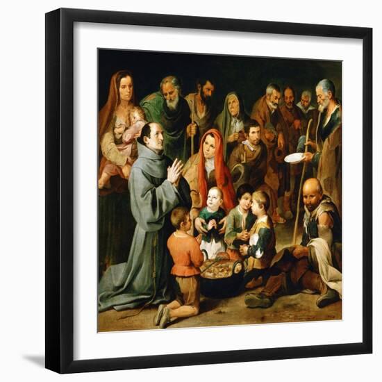 Saint Diego of Alcala Feeding the Poor, 1645-1646-Bartolome Esteban Murillo-Framed Giclee Print