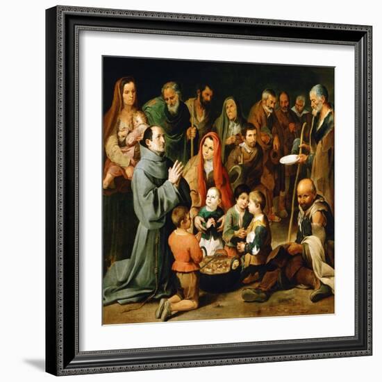 Saint Diego of Alcala Feeding the Poor, 1645-1646-Bartolome Esteban Murillo-Framed Giclee Print