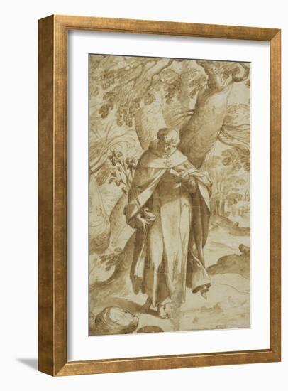 Saint Dominic Reading, C.1575-Bartholomaeus Spranger-Framed Giclee Print