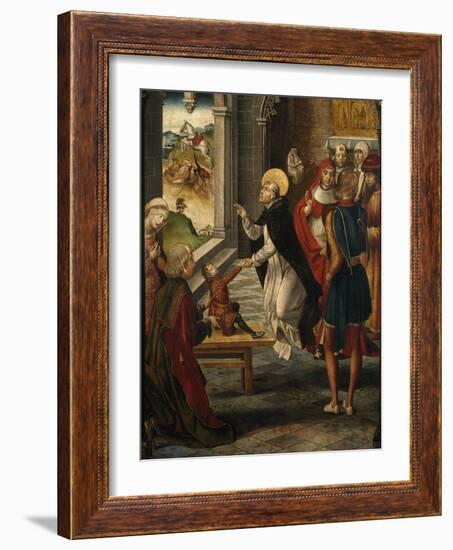 Saint Dominic Resurrects a Boy, 1493-1499-Pedro Berruguete-Framed Giclee Print