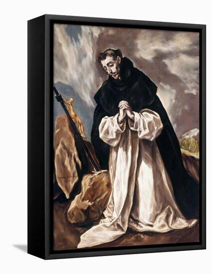 Saint Dominica in prayer-null-Framed Premier Image Canvas