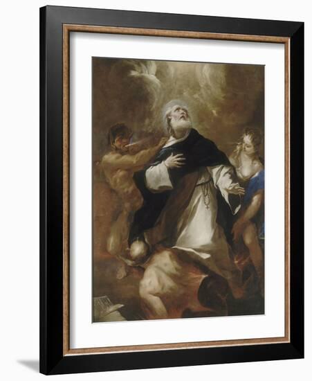 Saint Dominique s'élevant au-dessus des passions humaines-Luca Giordano-Framed Giclee Print