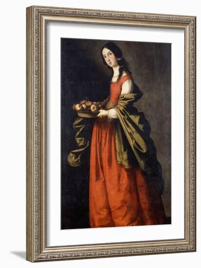Saint Dorothea-Francisco de Zurbaran-Framed Giclee Print
