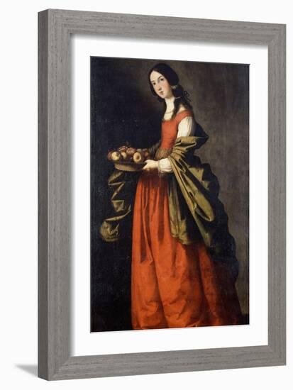 Saint Dorothea-Francisco de Zurbaran-Framed Giclee Print