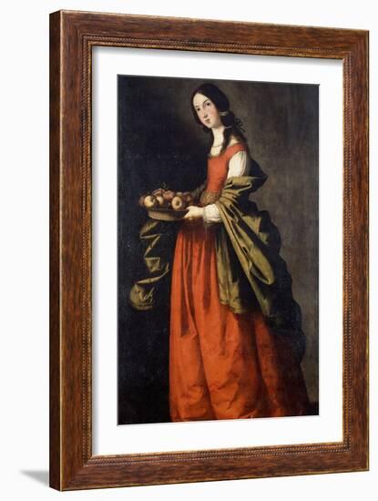 Saint Dorothea-Francisco de Zurbaran-Framed Giclee Print