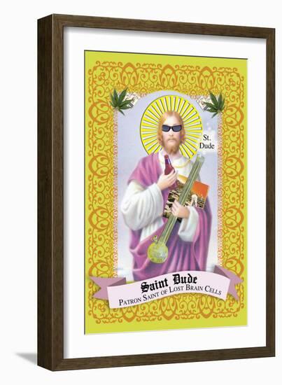 Saint Dude: Patron Saint Of Stoners-Noble Works-Framed Premium Giclee Print