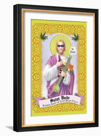 Saint Dude: Patron Saint Of Stoners-Noble Works-Framed Premium Giclee Print