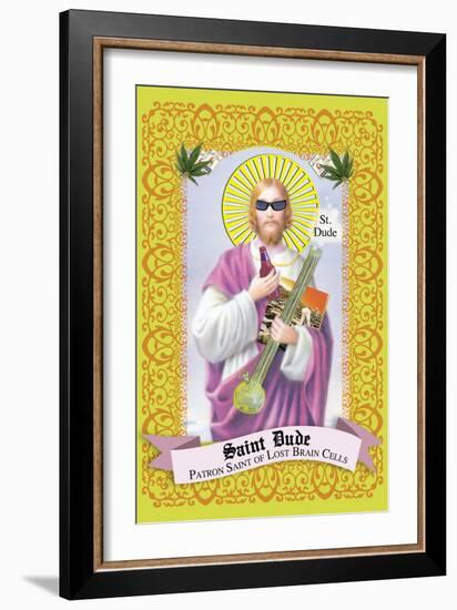 Saint Dude: Patron Saint Of Stoners-Noble Works-Framed Art Print