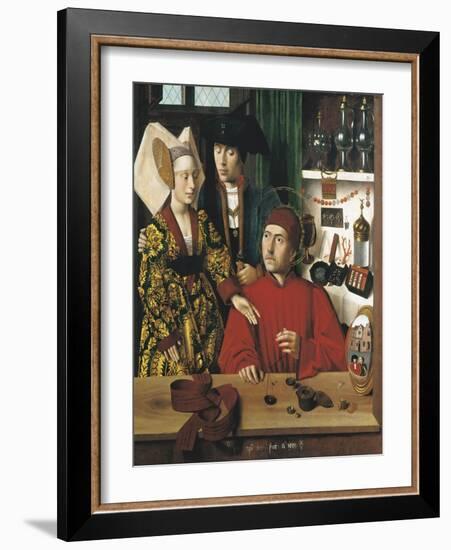 Saint Eligius Goldsmith in His Workshop-Petrus Christus-Framed Art Print