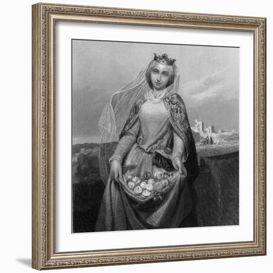 Saint Elizabeth of Hungary-R Dudensing-Framed Art Print