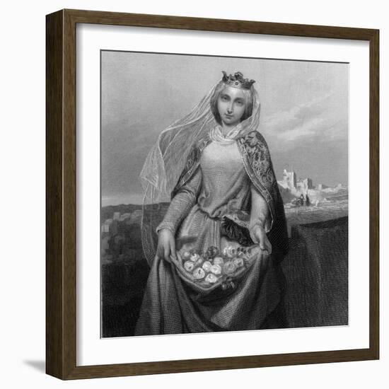 Saint Elizabeth of Hungary-R Dudensing-Framed Art Print
