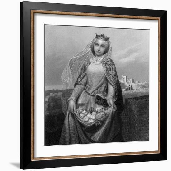 Saint Elizabeth of Hungary-R Dudensing-Framed Art Print