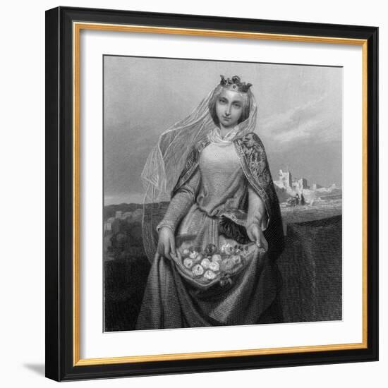 Saint Elizabeth of Hungary-R Dudensing-Framed Art Print