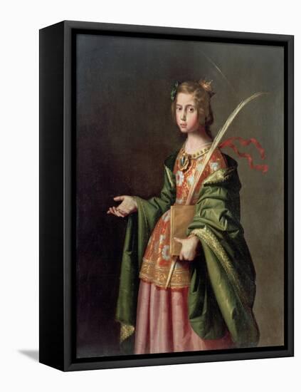 Saint Elizabeth of Thuringia, Ca 1637-1640-Francisco de Zurbarán-Framed Premier Image Canvas