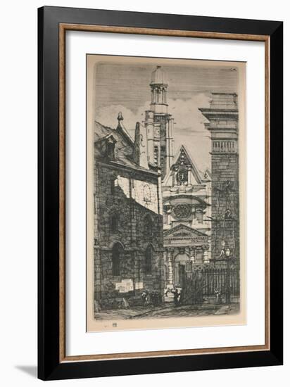 'Saint-Etienne-Du-Mont (5th State, 9 3/4 x 5 1/8 Inches)', 1852, (1927)-Charles Meryon-Framed Giclee Print