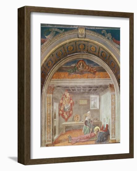 Saint Fina's Vision of Saint Gregory, before 1485-Domenico Ghirlandaio-Framed Giclee Print