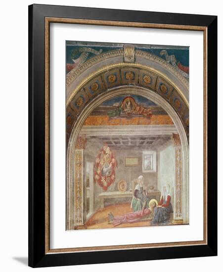Saint Fina's Vision of Saint Gregory, before 1485-Domenico Ghirlandaio-Framed Giclee Print