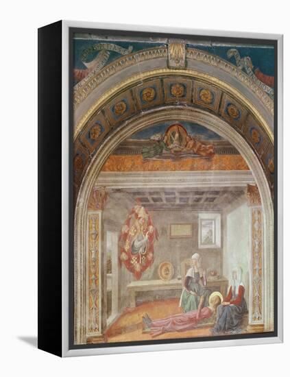 Saint Fina's Vision of Saint Gregory, before 1485-Domenico Ghirlandaio-Framed Premier Image Canvas
